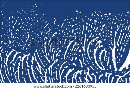 Grunge texture. Distress indigo rough trace. Energetic background. Noise dirty grunge texture. Authentic artistic surface. Vector illustration.
