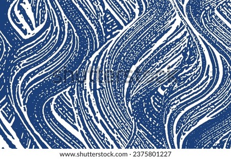 Grunge texture. Distress indigo rough trace. Exceptional background. Noise dirty grunge texture. Terrific artistic surface. Vector illustration.