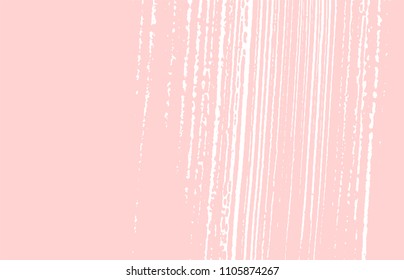 Grunge texture. Distress pink rough trace. Fresh background. Noise dirty grunge texture. Interesting artistic surface. Vector illustration.