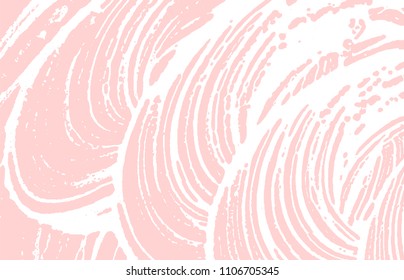 Grunge texture. Distress pink rough trace. Flawless background. Noise dirty grunge texture. Divine artistic surface. Vector illustration.