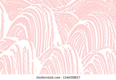 Grunge texture. Distress pink rough trace. Fabulous background. Noise dirty grunge texture. Optimal artistic surface. Vector illustration.