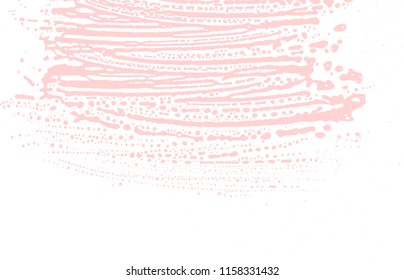 Grunge texture. Distress pink rough trace. Favorable background. Noise dirty grunge texture. Delightful artistic surface. Vector illustration.