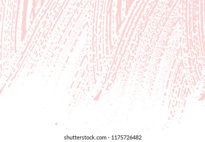 Grunge texture. Distress pink rough trace. Fetching background. Noise dirty grunge texture. Stylish artistic surface. Vector illustration.