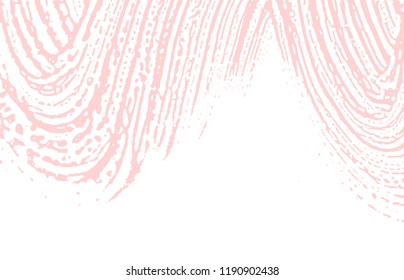 Grunge texture. Distress pink rough trace. Fascinating background. Noise dirty grunge texture. Posh artistic surface. Vector illustration.