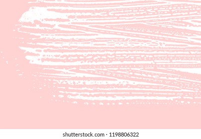 Grunge texture. Distress pink rough trace. Gorgeous background. Noise dirty grunge texture. Exquisite artistic surface. Vector illustration.