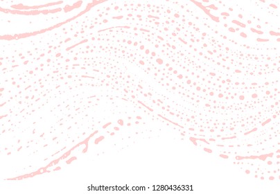 Grunge texture. Distress pink rough trace. Favorable background. Noise dirty grunge texture. Pleasant artistic surface. Vector illustration.