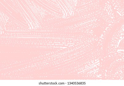 Grunge texture. Distress pink rough trace. Good-looking background. Noise dirty grunge texture. Elegant artistic surface. Vector illustration.