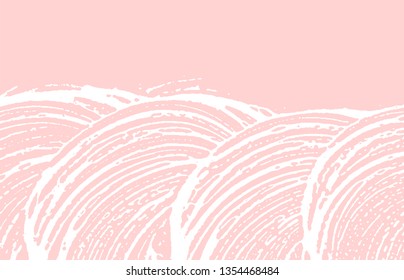 Grunge texture. Distress pink rough trace. Grand background. Noise dirty grunge texture. Adorable artistic surface. Vector illustration.