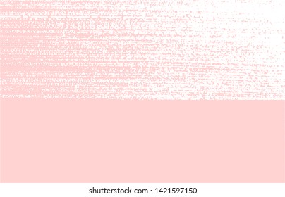 Grunge texture. Distress pink rough trace. Good-looking background. Noise dirty grunge texture. Trending artistic surface. Vector illustration.