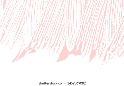 Grunge texture. Distress pink rough trace. Fine background. Noise dirty grunge texture. Breathtaking artistic surface. Vector illustration.