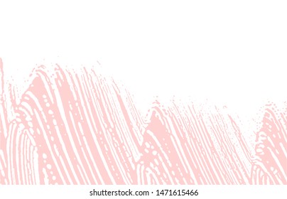 Grunge texture. Distress pink rough trace. Fascinating background. Noise dirty grunge texture. Rare artistic surface. Vector illustration.