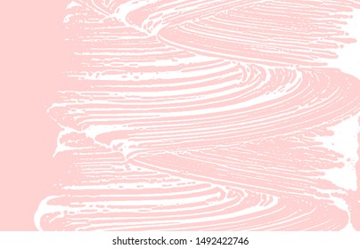 Grunge texture. Distress pink rough trace. Fresh background. Noise dirty grunge texture. Sightly artistic surface. Vector illustration.