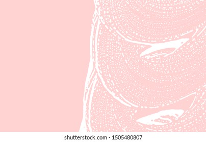 Grunge texture. Distress pink rough trace. Fresh background. Noise dirty grunge texture. Bizarre artistic surface. Vector illustration.