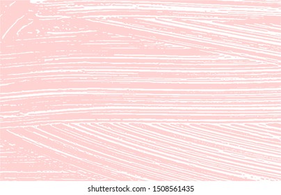 Grunge texture. Distress pink rough trace. Glamorous background. Noise dirty grunge texture. Unusual artistic surface. Vector illustration.