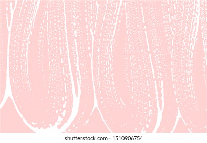Grunge texture. Distress pink rough trace. Fresh background. Noise dirty grunge texture. Breathtaking artistic surface. Vector illustration.