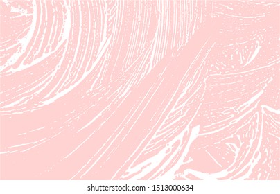 Grunge texture. Distress pink rough trace. Glamorous background. Noise dirty grunge texture. Attractive artistic surface. Vector illustration.