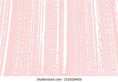 Grunge texture. Distress pink rough trace. Graceful background. Noise dirty grunge texture. Mesmeric artistic surface. Vector illustration.