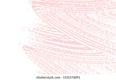 Grunge texture. Distress pink rough trace. Fetching background. Noise dirty grunge texture. Trending artistic surface. Vector illustration.