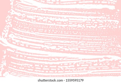 Grunge texture. Distress pink rough trace. Graceful background. Noise dirty grunge texture. Memorable artistic surface. Vector illustration.