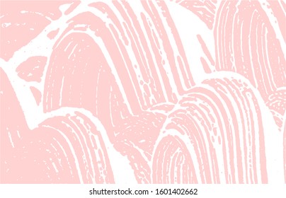 Grunge texture. Distress pink rough trace. Fabulous background. Noise dirty grunge texture. Pleasant artistic surface. Vector illustration.