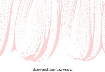 Grunge texture. Distress pink rough trace. Fancy background. Noise dirty grunge texture. Dazzling artistic surface. Vector illustration.