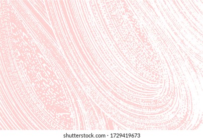 Grunge texture. Distress pink rough trace. Glamorous background. Noise dirty grunge texture. Rare artistic surface. Vector illustration.