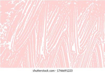 Grunge texture. Distress pink rough trace. Flawless background. Noise dirty grunge texture. Indelible artistic surface. Vector illustration.