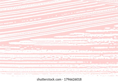Grunge texture. Distress pink rough trace. Fetching background. Noise dirty grunge texture. Astonishing artistic surface. Vector illustration.