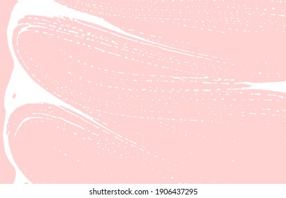 Grunge texture. Distress pink rough trace. Fresh background. Noise dirty grunge texture. Delightful artistic surface. Vector illustration.