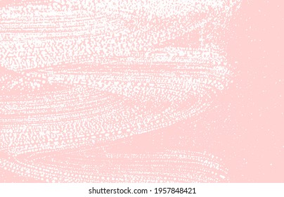 Grunge texture. Distress pink rough trace. Gorgeous background. Noise dirty grunge texture. Authentic artistic surface. Vector illustration.