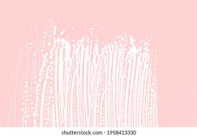 Grunge texture. Distress pink rough trace. Gorgeous background. Noise dirty grunge texture. Comely artistic surface. Vector illustration.