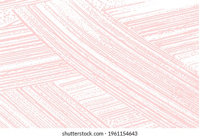 Grunge texture. Distress pink rough trace. Fine background. Noise dirty grunge texture. Outstanding artistic surface. Vector illustration.