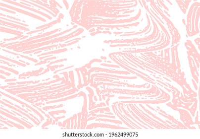 Grunge texture. Distress pink rough trace. Fascinating background. Noise dirty grunge texture. Vibrant artistic surface. Vector illustration.