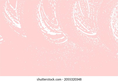Grunge texture. Distress pink rough trace. Graceful background. Noise dirty grunge texture. Uncommon artistic surface. Vector illustration.