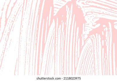 Grunge texture. Distress pink rough trace. Fabulous background. Noise dirty grunge texture. Uncommon artistic surface. Vector illustration.