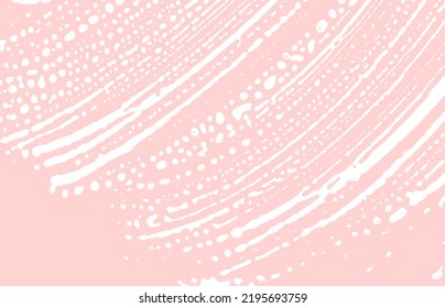 Grunge textura. Traza áspera rosada de socorro. Fondo impecable. Textura de grifo sucio y ruidoso. Tentadora superficie artística. Ilustración vectorial.