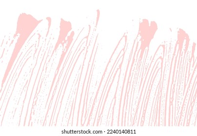 Grunge texture. Distress pink rough trace. Fine background. Noise dirty grunge texture. Cute artistic surface. Vector illustration.