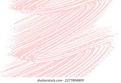 Grunge texture. Distress pink rough trace. Fascinating background. Noise dirty grunge texture. Shapely artistic surface. Vector illustration.