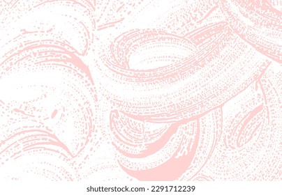 Grunge texture. Distress pink rough trace. Fascinating background. Noise dirty grunge texture. Elegant artistic surface. Vector illustration.