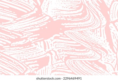 Grunge texture. Distress pink rough trace. Fabulous background. Noise dirty grunge texture. Shapely artistic surface. Vector illustration.