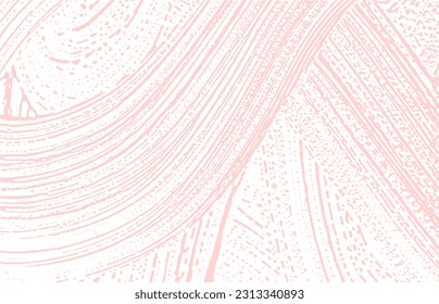 Grunge texture. Distress pink rough trace. Fascinating background. Noise dirty grunge texture. Nice artistic surface. Vector illustration.