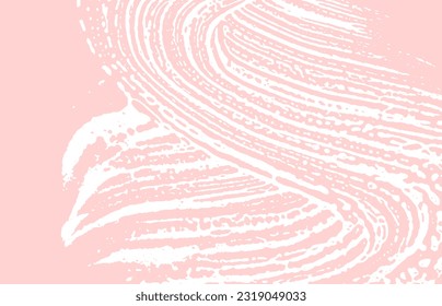 Grunge textura. Traza áspera rosada de socorro. El fondo es bonito. Textura de grifo sucio y ruidoso. Superficie artística abrumadora. Ilustración vectorial.