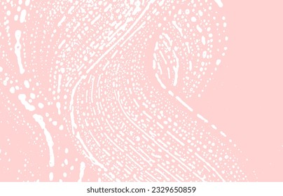 Grunge texture. Distress pink rough trace. Gorgeous background. Noise dirty grunge texture. Magnificent artistic surface. Vector illustration.