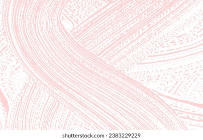 Grunge texture. Distress pink rough trace. Fascinating background. Noise dirty grunge texture. Original artistic surface. Vector illustration.