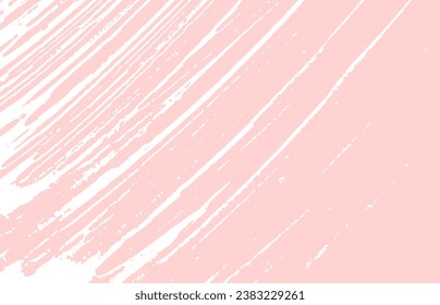 Grunge texture. Distress pink rough trace. Glamorous background. Noise dirty grunge texture. Delicate artistic surface. Vector illustration.