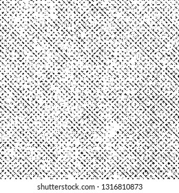 Grunge Texture Dotted on White Background, Halftone Scratch, Black Abstract Rough Vector