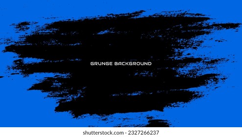 Grunge texture effect background. Distressed overlay rough textured. Abstract vintage monochrome. Black isolated on blue. Graphic design torn style concept for banner, flyer, brochure, or cover