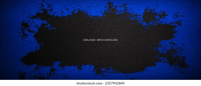 Grunge texture effect background. Distressed rough dark abstract textured. Black isolated on blue. Graphic design element vintage style decoration concept for banners, flyer, card, or brochure cover