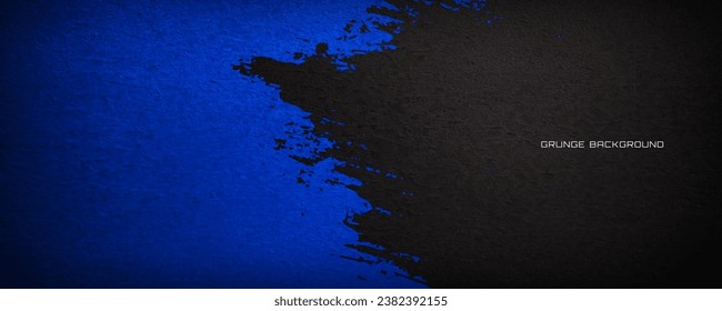 Grunge texture effect background. Distressed rough dark abstract textured. Black isolated on blue. Graphic design element vintage style decoration concept for banners, flyer, card, or brochure cover