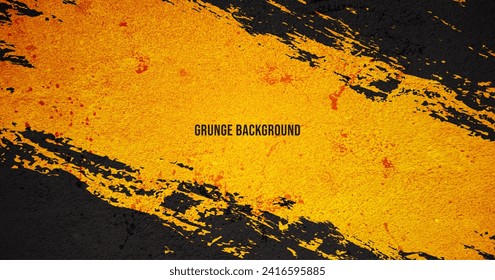 Grunge texture effect background. Distressed rough dark abstract textured. Orange isolated on black. Graphic design element vintage style decoration concept for banners, flyer, card, or brochure cover